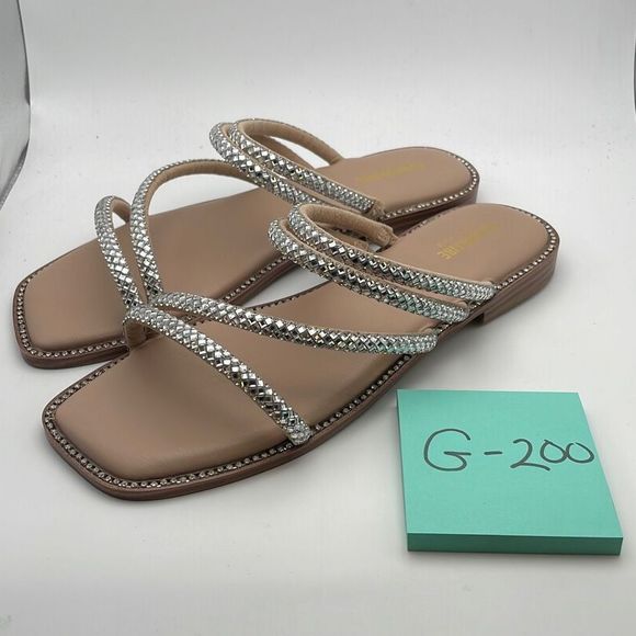 CUSHIONAIRE Women's rhinestone slide sandal ✨SIZE 9 WIDE✨ - Picture 4 of 7